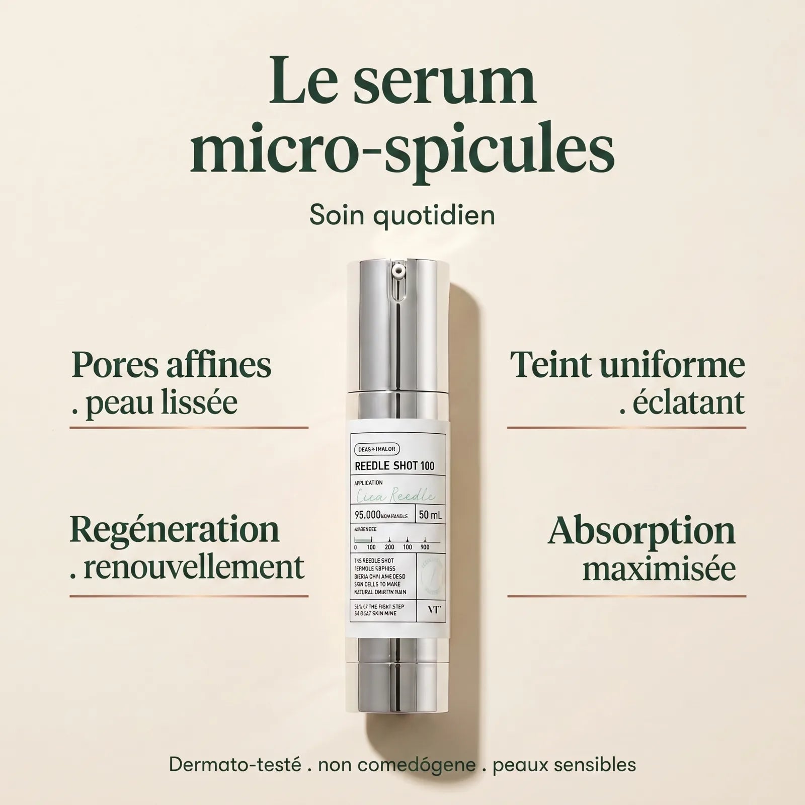 Bénéfices Skin Reset : pores affinés, peau lissée, teint uniforme, meilleure absorption des soins